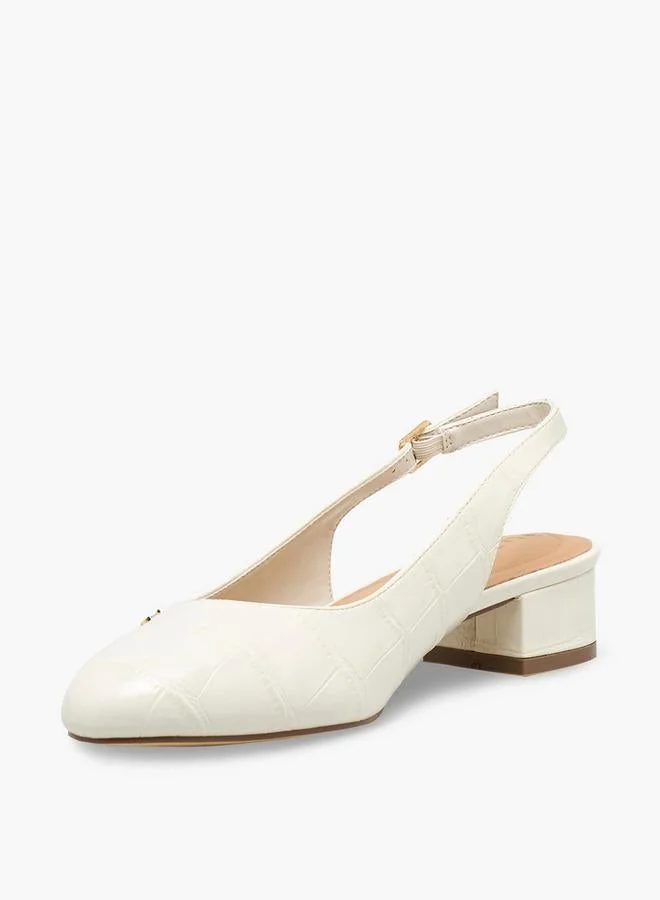 Le Confort BEIGE Women Textured Block Heel Shoes for Women | Best Price UAE