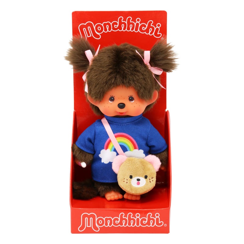 Sekiguchi Monchhichi Sekiguchi Classic Girl with Kawaii Messenger Bag Plush Doll - Image 1