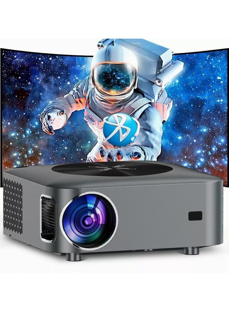 4K Video Projector with 5G WiFi & Bluetooth 5.1, 450 ANSI Lumens, 300" Display, 1080P UHD Smart Home Theater Projector, 40000 Hours Life, Portable Outdoor Projector (B)  - Image 1