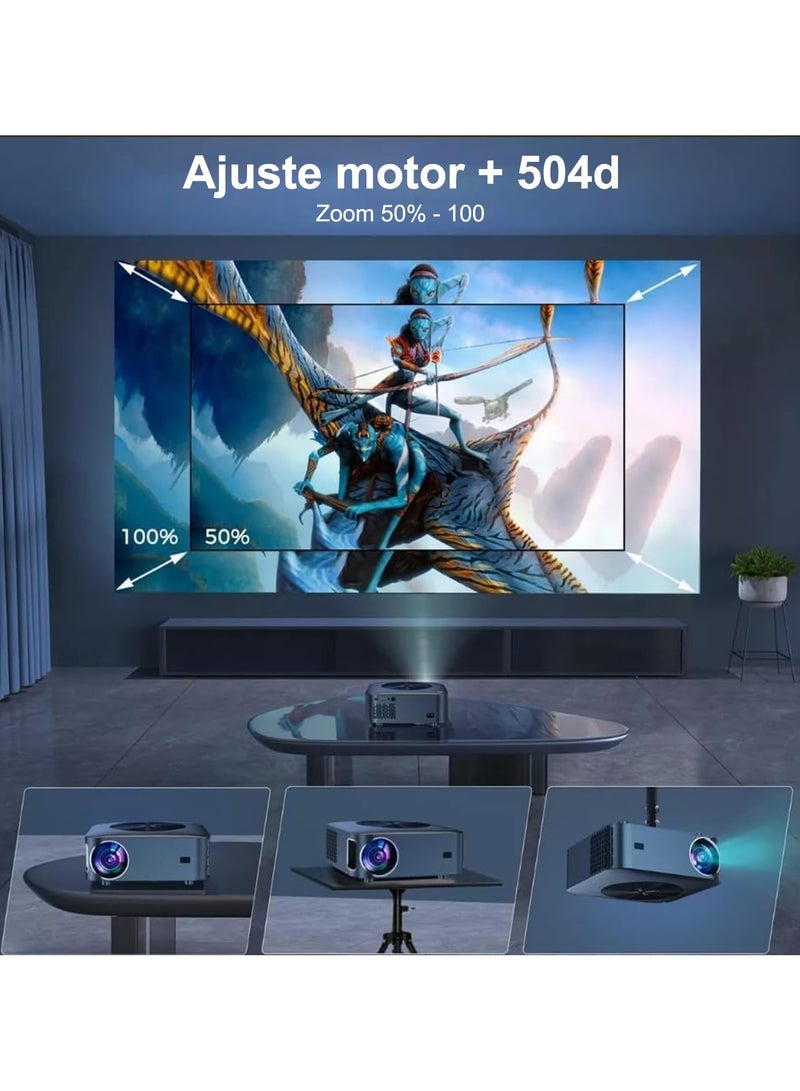 4K Video Projector with 5G WiFi & Bluetooth 5.1, 450 ANSI Lumens, 300" Display, 1080P UHD Smart Home Theater Projector, 40000 Hours Life, Portable Outdoor Projector (B)  - Image 5
