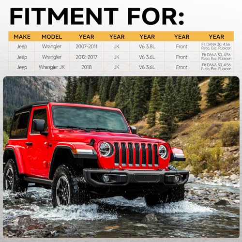 WildGear Front Differential Ring and Pinion Fit for Jeep Wrangler JK 2007-2011 V6 3.8L / 2012-2017 V6 3.6L / 2018 V6 3.6L # 170207A04600, D30456JK - Image 2