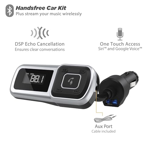 Scosche BTFMSR BTFREQ Universal Bluetooth Hands-Free Car Kit with Digital FM Transmitter and 10-Watt USB Car Charger - Image 2