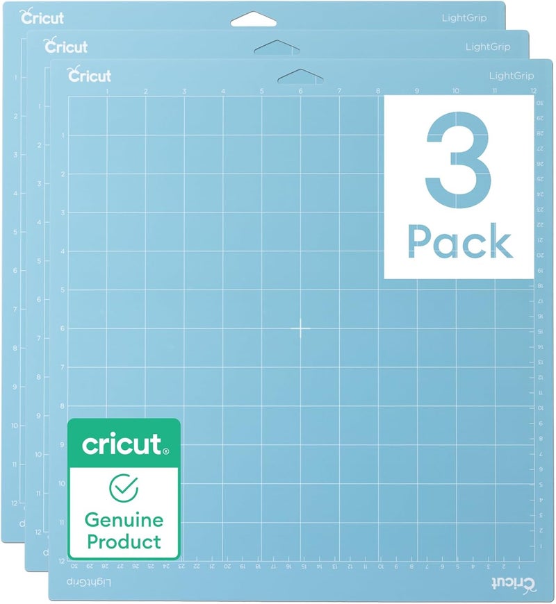 كريكيت Lightgrip Adhesive Cutting Mat 12"X12" for Explore Air 2/Maker - 3 Pack حصيرة قطع لاصقة كريكت Lightgrip مقاس 12"X12" لـ Explore Air 2/Maker - 3 حزمة - Image 1
