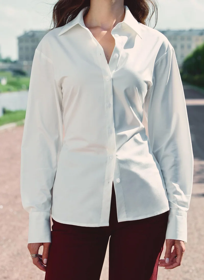 Lichi Straight shirt with adjustable waist