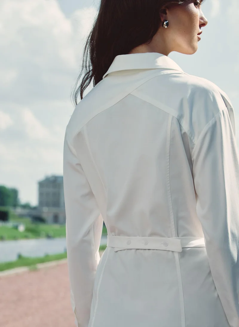 Lichi Straight shirt with adjustable waist
