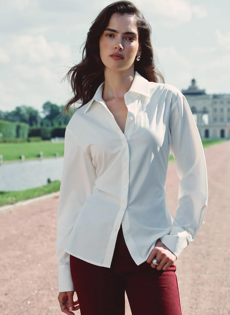 Lichi Straight shirt with adjustable waist