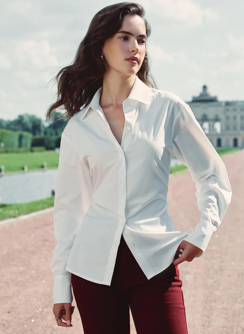 Lichi Straight shirt with adjustable waist