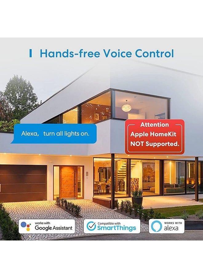 meross - meross 3 Way Smart Light Switch (Neutral Wire Required), 2.4G WiFi Light Switch Supports Alexa, Google Assistant and SmartThings, Voice Control and Schedule (2 Pack) - Image 1