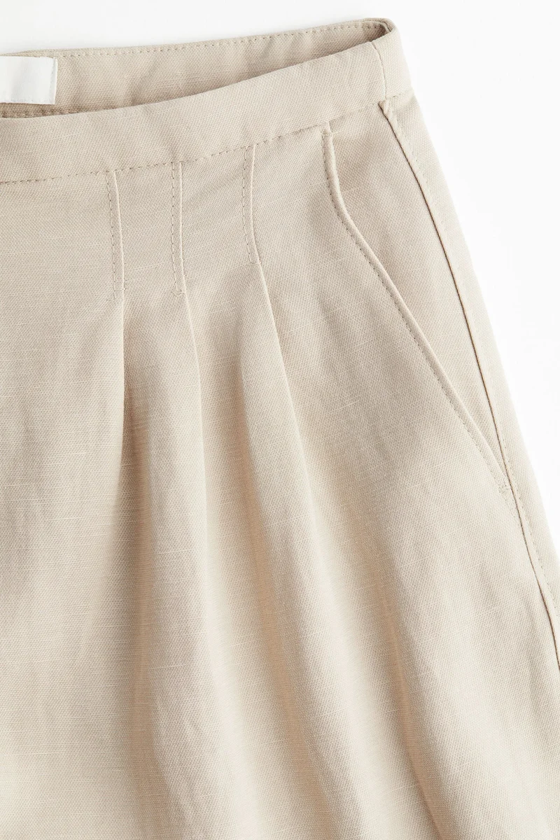 H&M Wide linen-blend trousers