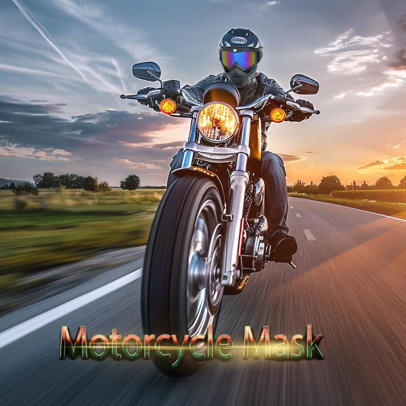 CROSSBODY 2 Pieces Motorcycle Goggles with Adjustable Face Mask,Dirt Bike ATV Motocross MX Riding Offroad Cycling Protective Glasses - Image 5