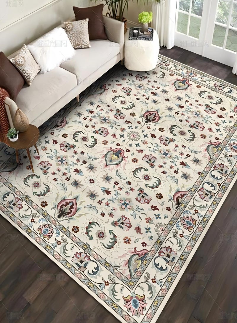 جو توي سجادة بوهيمي قابلة للغسل وقابلة للطي ومضادة للانزلاق ومضادة للبقع مناسبة لغرفة النوم وغرفة الطعام والممر والمكتب ومدخل المطبخ سجادة غرفة نوم مقاس 200 × 300 سم - Image 2