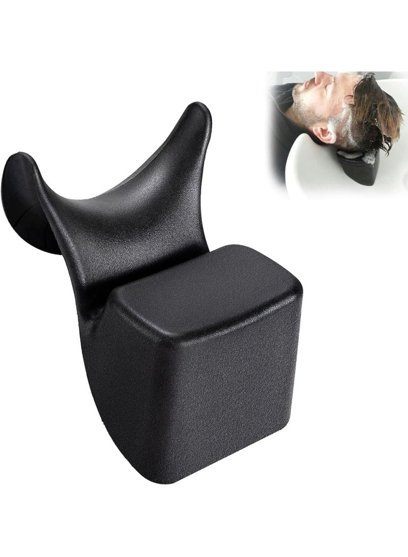 SYOSI Shampoo Bowl Neck Cushion, Ergonomic Silicone Hair Washing Neck Support Pillow, Non-Slip Spa and Salon Shampoo Tray Neck Rest, Comfortable Hairdressing Sink Accessory for Hair Care, Black - Image 1