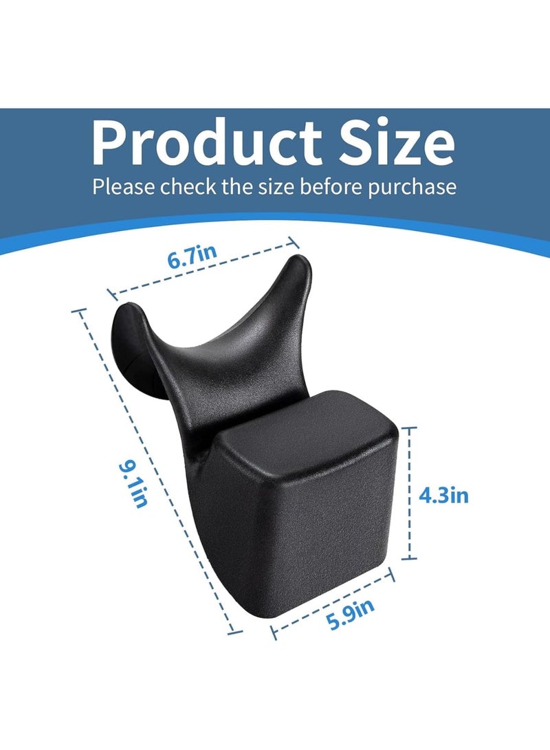 SYOSI Shampoo Bowl Neck Cushion, Ergonomic Silicone Hair Washing Neck Support Pillow, Non-Slip Spa and Salon Shampoo Tray Neck Rest, Comfortable Hairdressing Sink Accessory for Hair Care, Black - Image 3