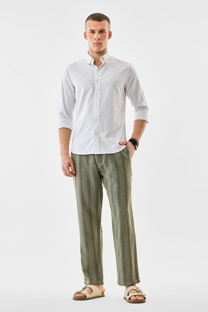 SNITCH Linen Blend Elasticated Trousers