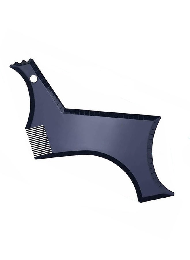 Black Beard Shaper Template - All-in-One Beard Styling Tool with Comb for Men - Image 1