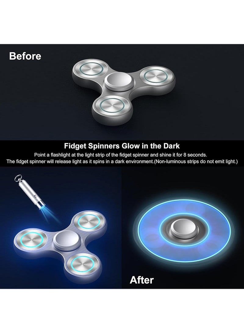 Fidget Spinners Toy, Metal Stainless Steel Bearing High Speed 4-8 Min Spins, EDC ADHD Stress Anxiety Relieves Fidgets Finger Toys, Novelty Gift for Kids and Adults, Silver - Image 3