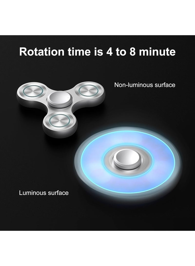 Fidget Spinners Toy, Metal Stainless Steel Bearing High Speed 4-8 Min Spins, EDC ADHD Stress Anxiety Relieves Fidgets Finger Toys, Novelty Gift for Kids and Adults, Silver - Image 5