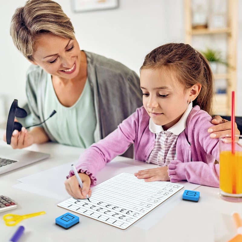 Scribbledo 2 Pack Dry Erase Handwriting Practice for Kids 9 x 12 inch Alphabet Tracing Board Whiteboard Letter Tracing for Kids Ages 3-5 Write and Wipe Alphabet Practice Cards Letters Writing Board - Image 5