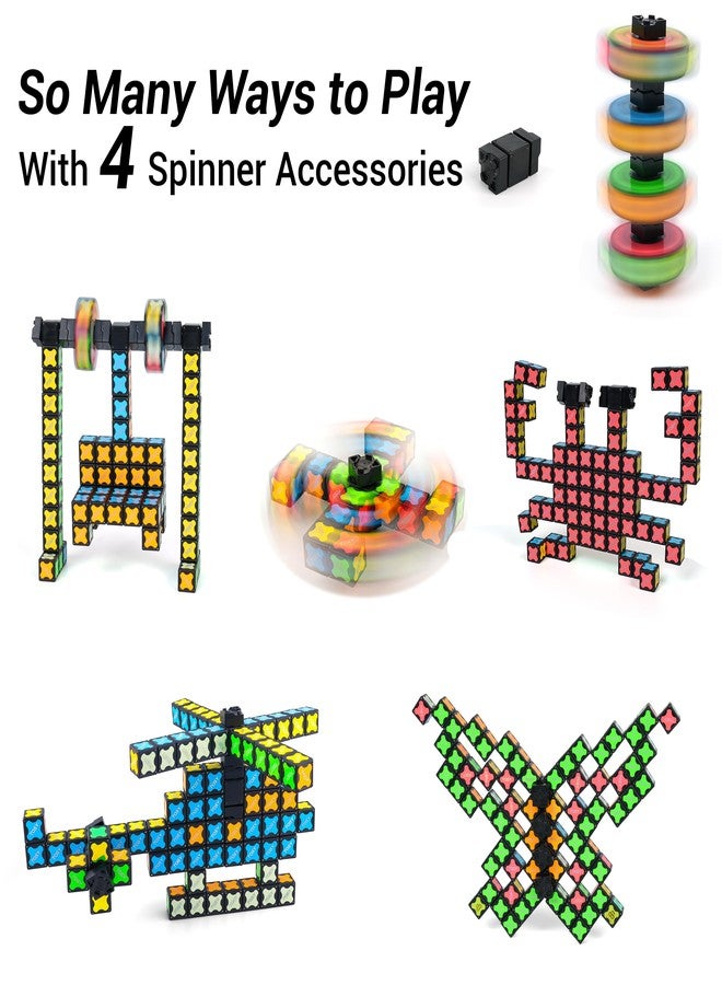 TOSY Magnet Cube 4x4 - 70 Blocks, 560 Magnets, Multipurpose: Creative Building Blocks, Transformable Fidget Spinner, Puzzle/Infinity Cube, Christmas Stocking Stuffers Gift for Kids, Glowing STEM Toy - Image 3