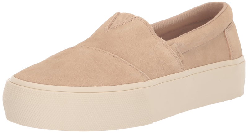 TOMS Womens Fenix Slip On Platform Sneakers Shoes Casual - Beige - Size 9 B - Image 1