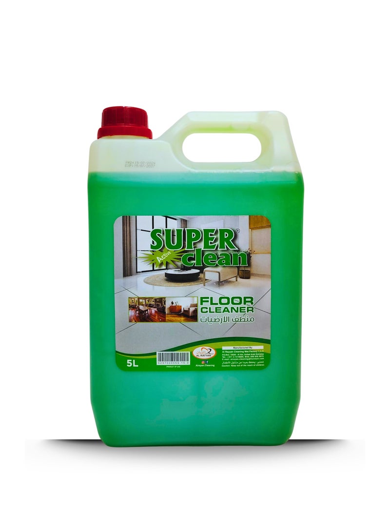 سوبر كلين سوبركلين منظف الأرضيات 5 لتر | سائل تنظيف قوي برائحة منعشة طويلة الأمد - Image 1