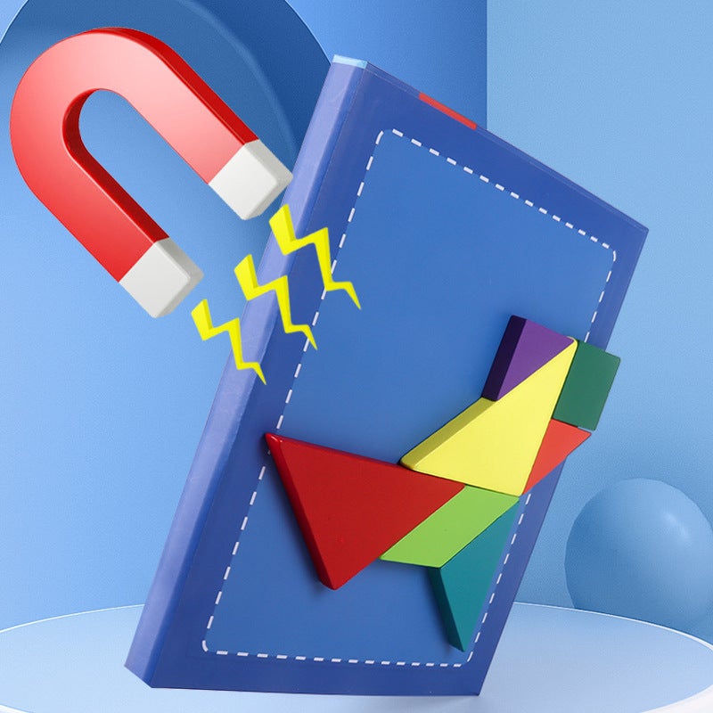 [Dropshipping] Leersi 160 Questions Magnetic Tangram Intellectual Puzzle Magnetic Children'S Puzzle For Primary School Students - Image 5