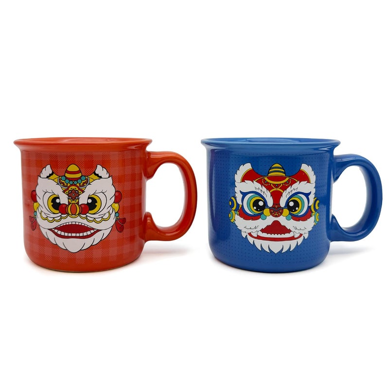 COLOR MAGIC Ceramic Coffee Mugs Set Of 2,14 oz Coffee Cups With Handle, Large Coffee Mugs Perfect For Cappuccino, Latte, Americano, Tea Bag, Beverage - Image 1