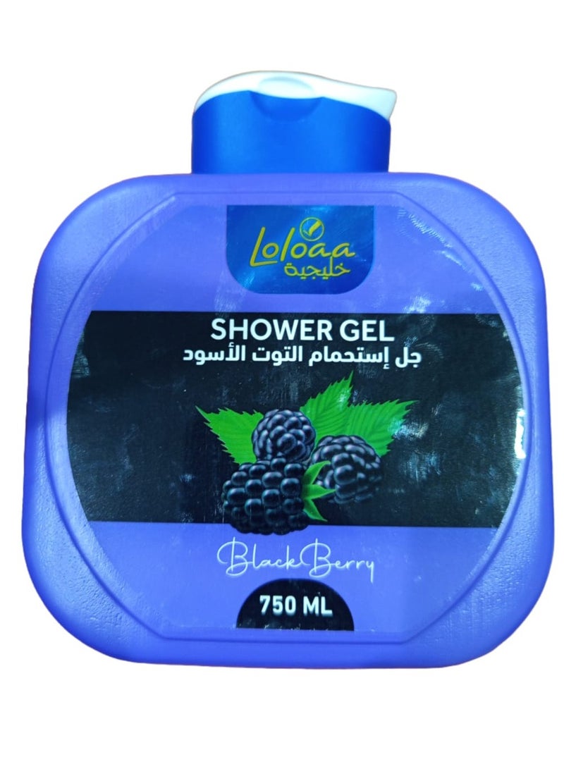 Loloaa shower gel black berry   750 ml 