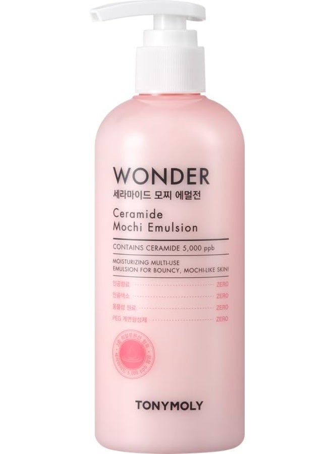 TONYMOLY Wonder Ceramide Mochi Emulsion | Lightweight Moisturizing Face Emulsion | Strengthens Skin Barrier, Hydrates & Softens Skin | 300 ml - Image 1