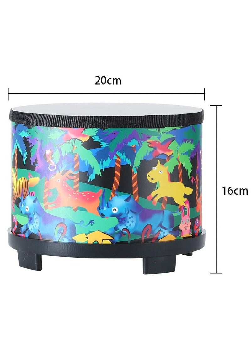 Floor Tom Drum Percussion Instrument for Kids, 8 inch Acoustic Floor Tom Drum Instrument Music Drum with 2 Mallets Music Drum Musical Toy for Baby Children Special Birthday Gift  - Image 3
