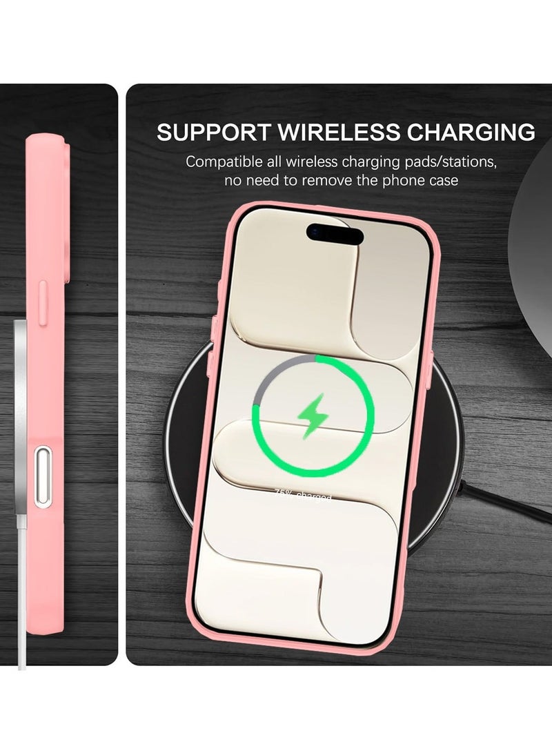 Techie حافظة أبل آيفون 17 إير ماغسيف - غطاء خلفي وردي غير لامع شفاف مغناطيسي مع واقي عدسة كاميرا مرتفع - Image 5