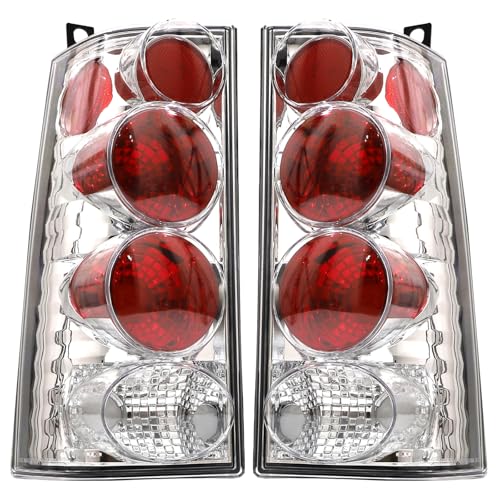 MiKaFex Tail Light Halogen Compatible With 2003-2023 Chevy Express GMC Savana Van 1500 2500 3500 Driver and Passenger Side White Rear Brake Lamps - Image 1