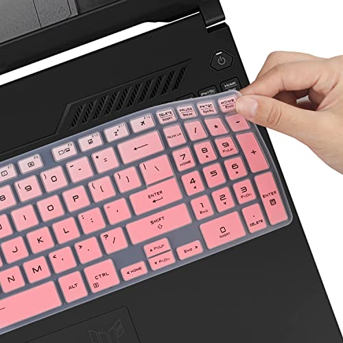 MUBUY-GOL Keyboard Cover for ASUS TUF F16/TUF A16 2026 2025 2024, TUF A15 F15 FA507UI/UV/UU FX507ZC, TUF A17 F17 FA707RC/RE/RW/RM FA707XI/XV/XU/NV (NOT FIT 2022 or Older A15 A17 F15 F17) -OPink - Image 4