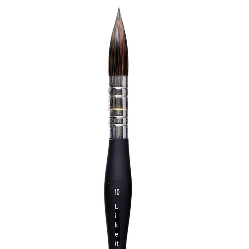 Like-It Artists Professional Watercolor Round Quill Mop Hair Paint Brush Single 1Pcs (Size 10) - Image 4