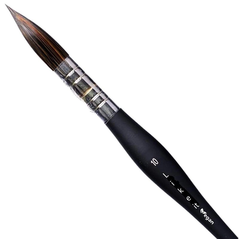 Like-It Artists Professional Watercolor Round Quill Mop Hair Paint Brush Single 1Pcs (Size 10) - Image 1