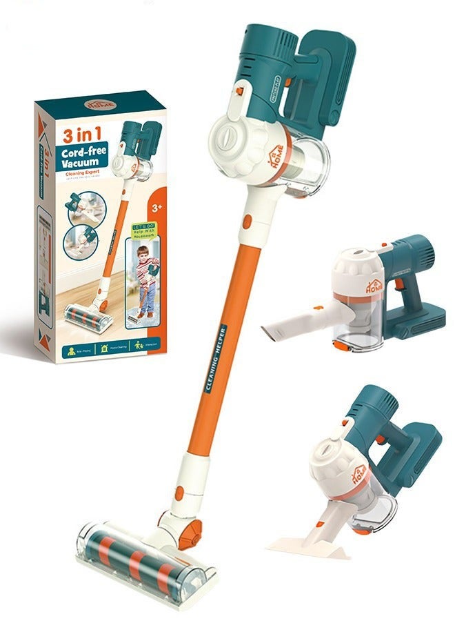 DURKU Children's Toy Vacuum Cleaner Set that Actually Works - Baby Play Vacuum, Kids Cleaning Set, Housekeeping Toy - Image 1