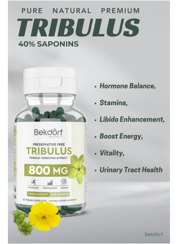 Bekdorf Tribulus Terrestris Extract Vigor And Vitality-60 Vegan Capsules  - Image 2