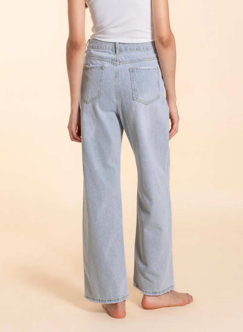 شايبس جينز واسع مفصل