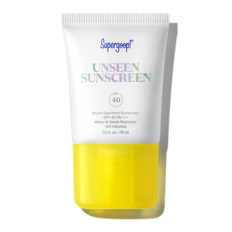 Supergoop! Unseen Clear Face Sunscreen - SPF 40 - Invisible + Broad Spectrum + Makeup-Gripping Primer - Weightless, Scentless, Oil Free - For All Skin Types & Tones - 0.5 fl oz - Image 1