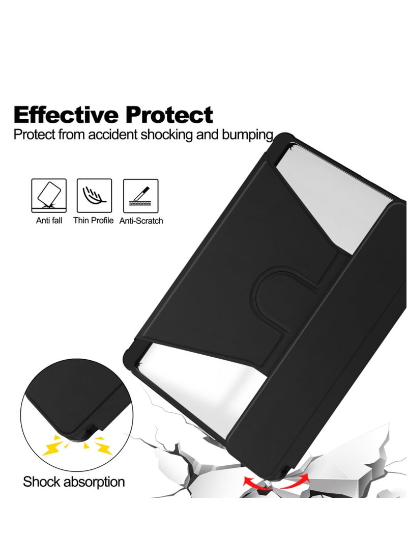 آي باد برو 11 2024 ( الجيل الخامس ) 11.0 بوصة 360 ° قوس الدورية مع الصدمات الذكية اللوحي القضية ، مع حامل القلم و انفصال لوحة المفاتيح اللاسلكية - أسود - Image 5