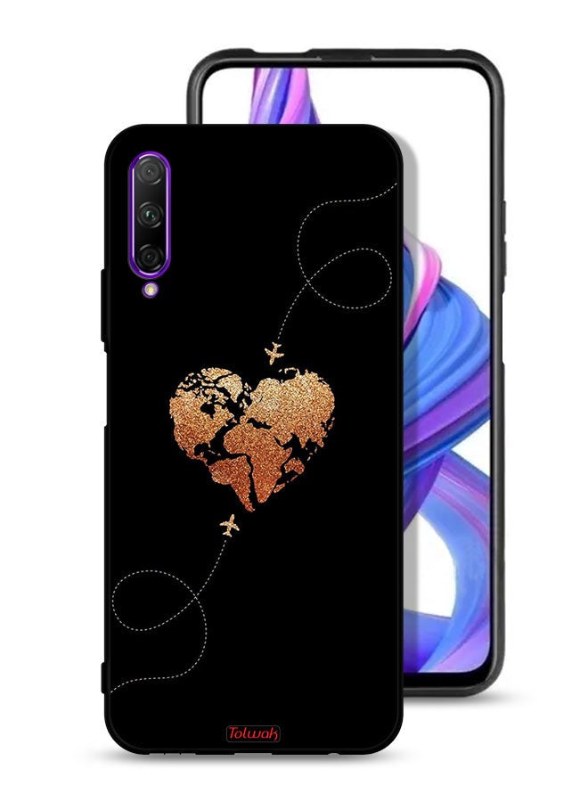 Tolwak Huawei Y9s Protective Case Cover Airplanes Touching Heart - Image 1