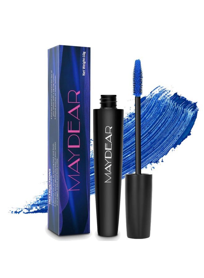 Maydear Waterproof Color Mascara, Longlasting, Smudge-Proof, Voluminous and Charming Mascara, Multiple colors available–Blue - Image 1