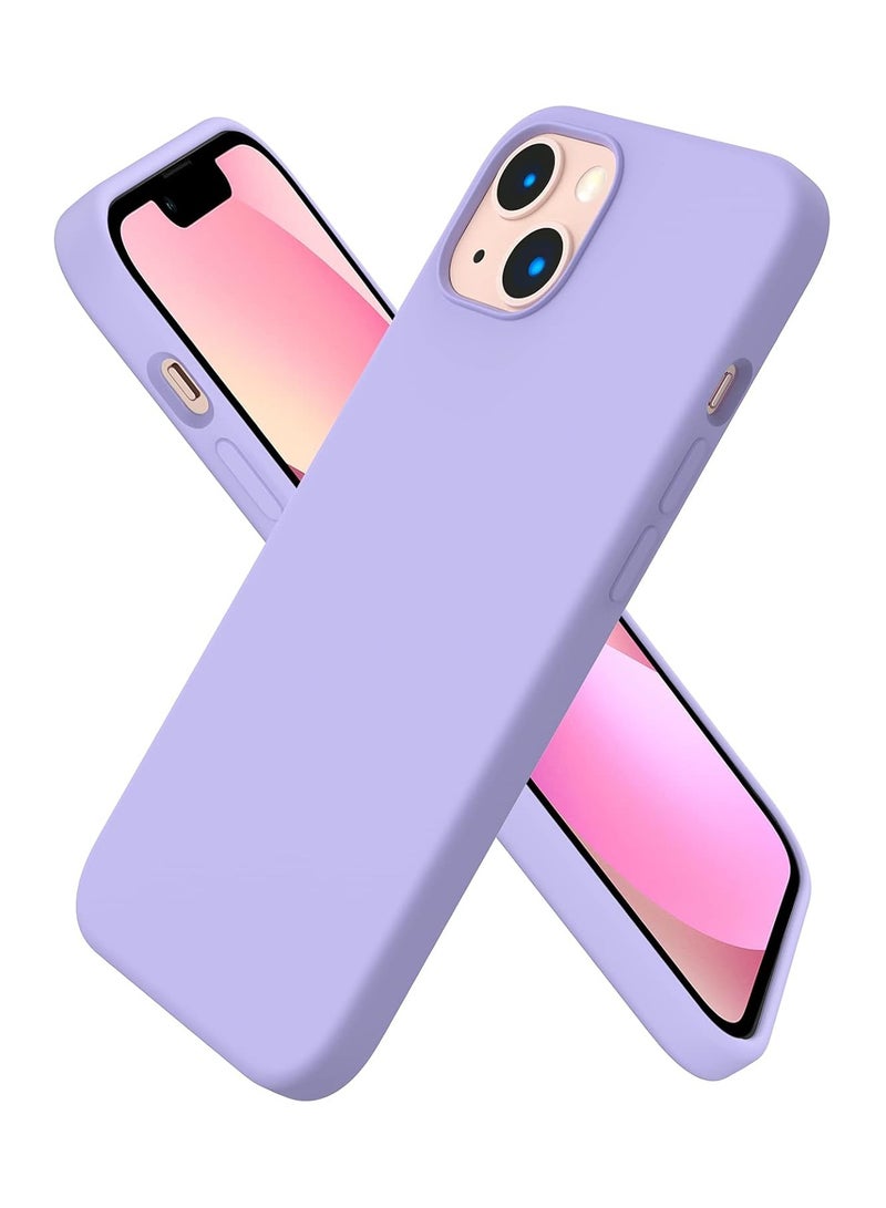 ACLIX Silicone Case Compatible with iPhone 13 and iPhone 14, Slim Liquid Silicone, Layers of Soft Gel Rubber Shockproof, Protective Phone Case Cover with TPU Lining Compatible With iPhone 13 and iPhone 14 (Light Purple)