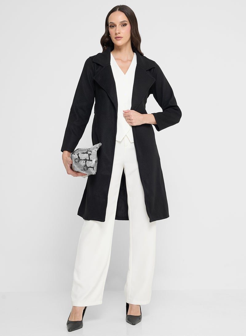 ايلا معطف ناعم بربطة ذاتية - Image 4