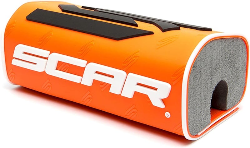 Square Handlebar bar pad for Dirtbike ATV Motocross Motorcycle Fatbar Dirtbike Enduro Supermoto - Orange Fluo