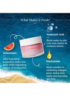 Aqualogica Radiance+ Jello Moisturizer Gel With Watermelon & Niacinamide For Pigmentation & Dark Spots - For Dry, Bright And Radiant Skin Of Women & Men -50G  - Image 2