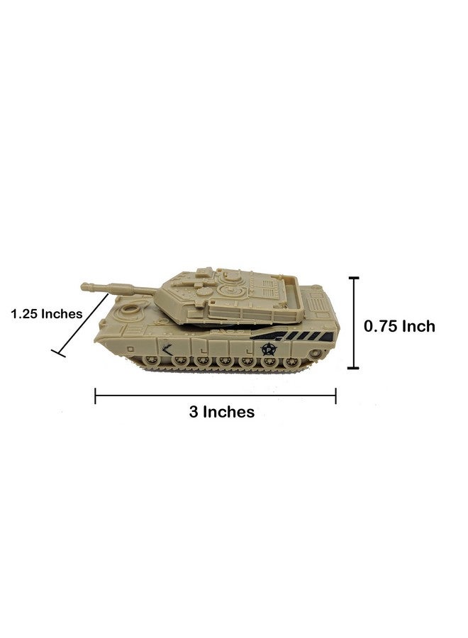 Toy Essentials 12 pc Armored Military Tanks with Wheels Diorama Sets Toy Aircraft Carriers Army Playsets - Image 2