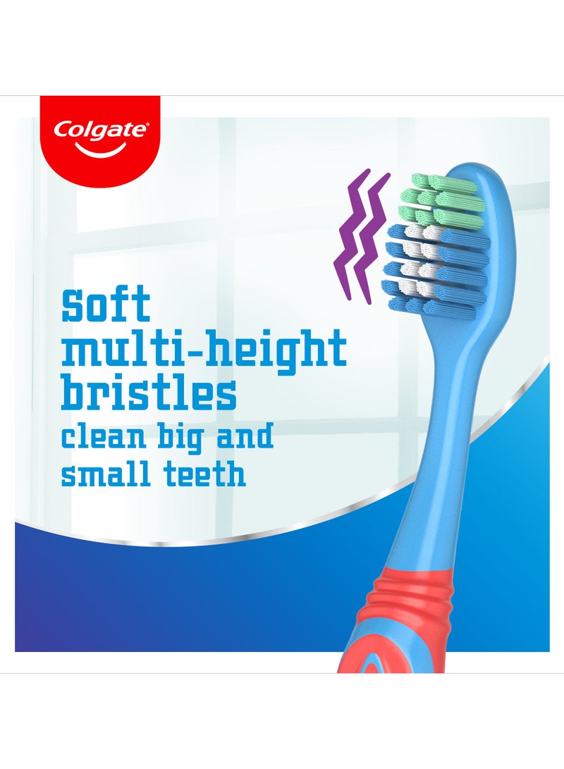 Colgate فرشاة أسنان ناعمة للأطفال الكبار 6-9 سنوات عبوة من 2 - Image 3
