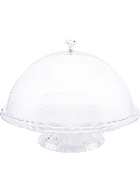 AKDC Glass Cake Display Stand With Dome-Shaped Cover With Knob