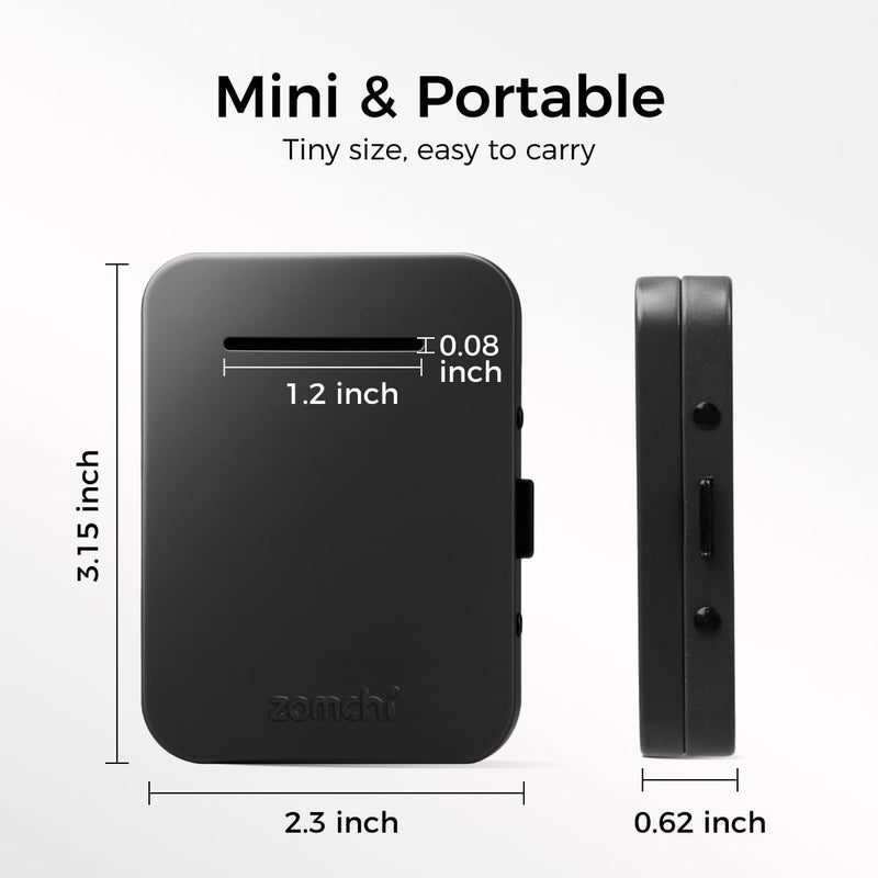 ZOMCHI Razor Blade Bank for Used Double Edge Safety Razor Blades, Compact Disposal Container for Safe Storage and Travel (Matte Black) - Image 3